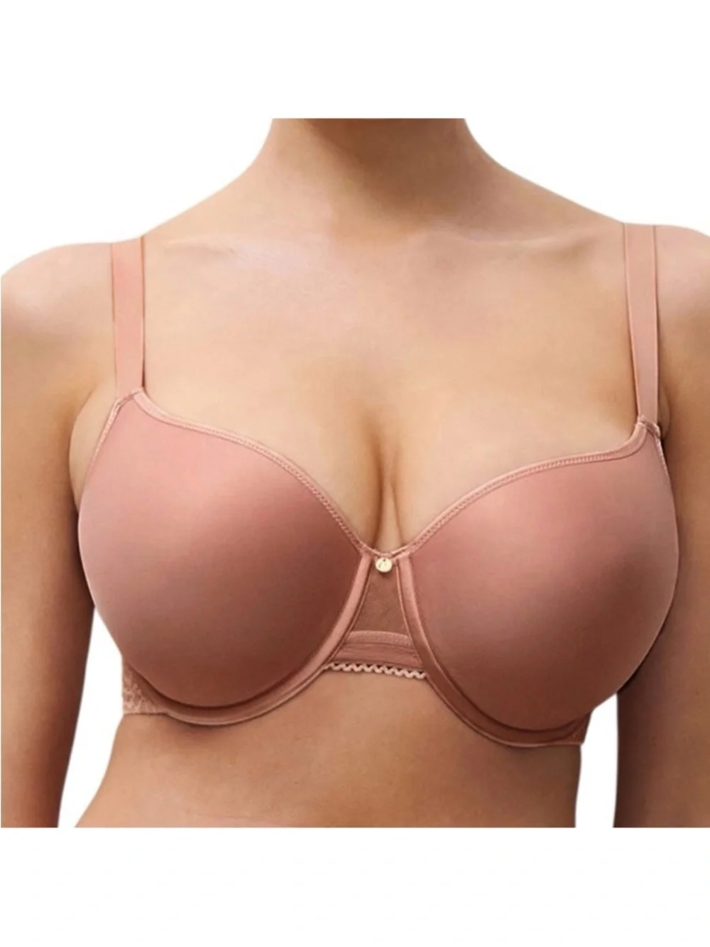 Chantelle C Jolie Comfort Convertible T-Shirt Bra Rose De Bois Size 32DD 32E NWT
